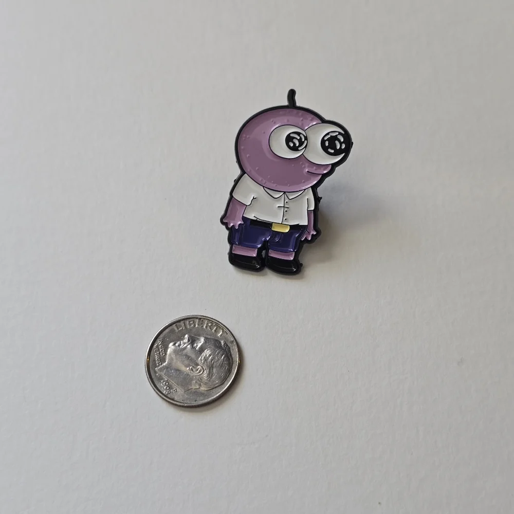 Pim Smiling Friends Cartoon Character Enamel Pin